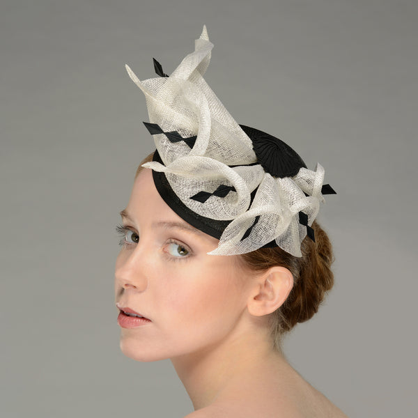 Calla Lily Black White Fascinator