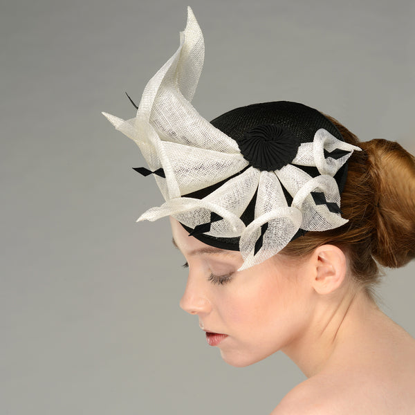 Calla Lily Black White Fascinator