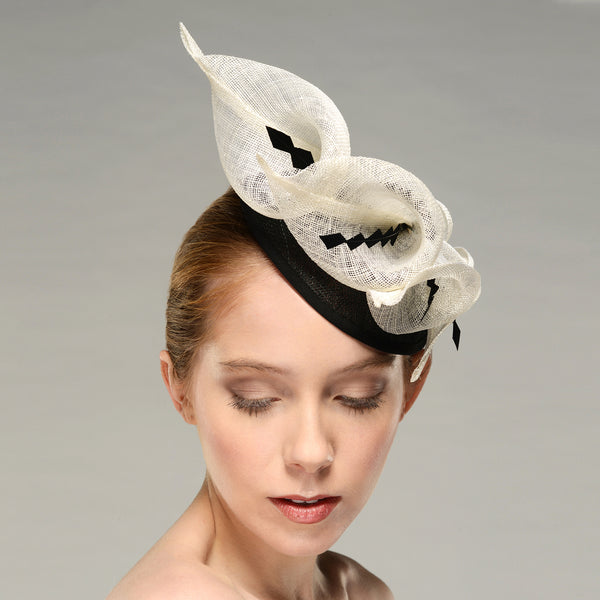 Calla Lily Black White Fascinator