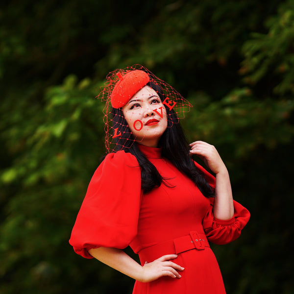 Love Slogan Veil Fascinator