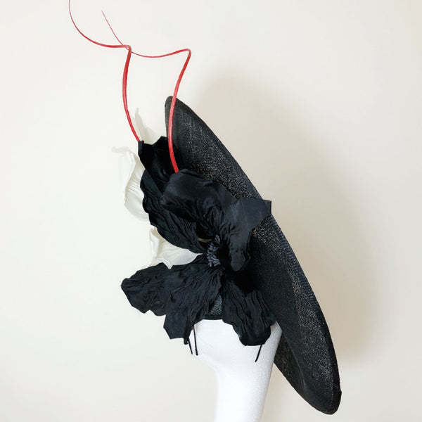 Lady Noir Black White Portrait Hat