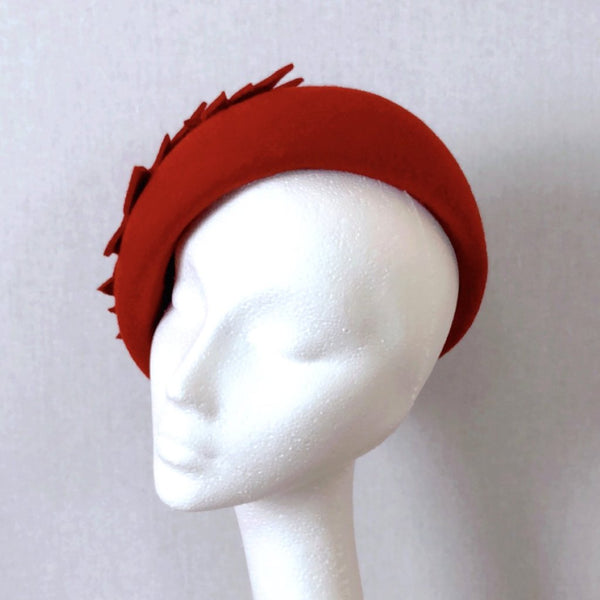 Autumn Leaves Beret Hat Forest Green