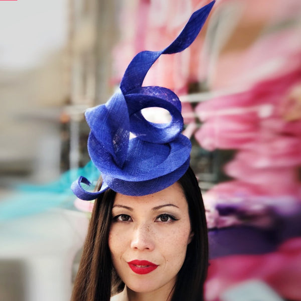 Electric Blue Ribbon Fascinator