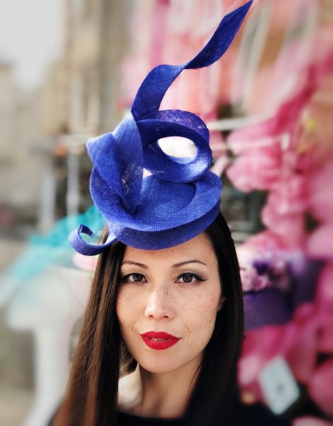 Electric Blue Ribbon Fascinator
