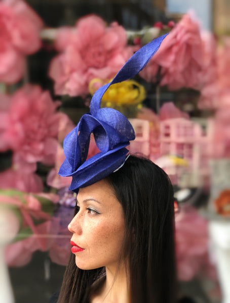 Electric Blue Ribbon Fascinator