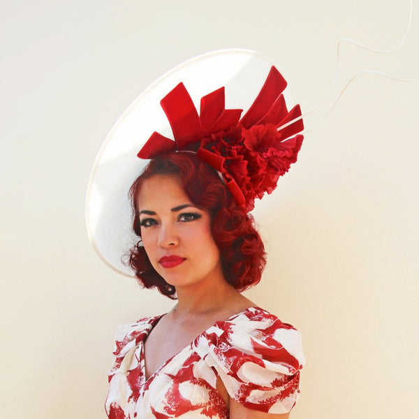 Lady Red Velvet Portrait Hat