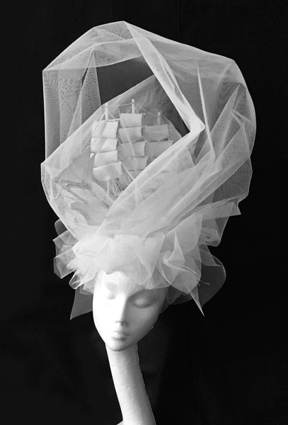 Marie Antoinette Black Ghost Ship Headdress
