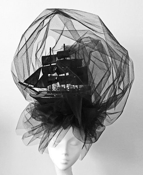 Marie Antoinette Black / White Ghost Ship Headdress