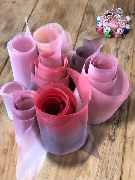 Hand Dyed Rose and Peony Flower Making 1 day Private Class