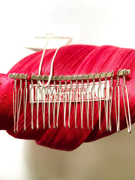 True Love Turban Raspberry Pink Silk Abaca Headband