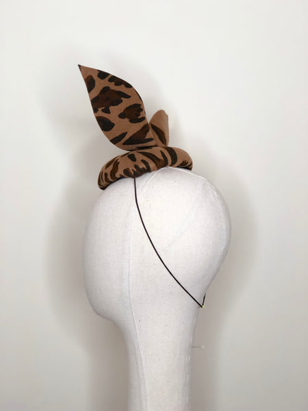 Mini Leopard Print Wool Felt Beret