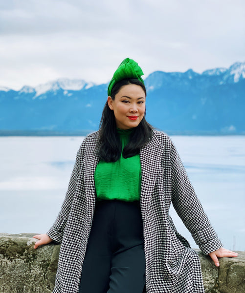 Emerald Green Turban Silk Abaca Headband