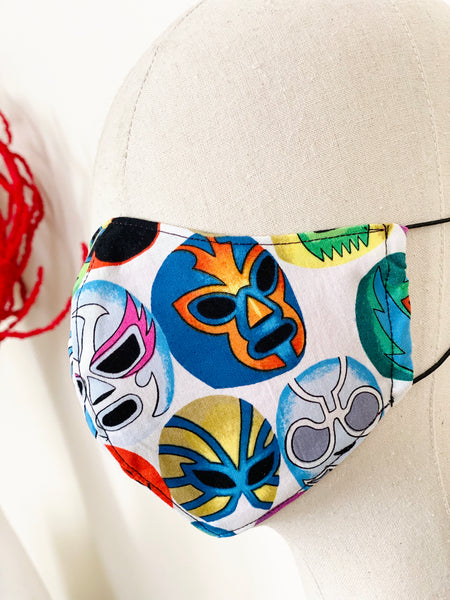 Mexican Lucha Libre Mask Print Cotton Face Mask