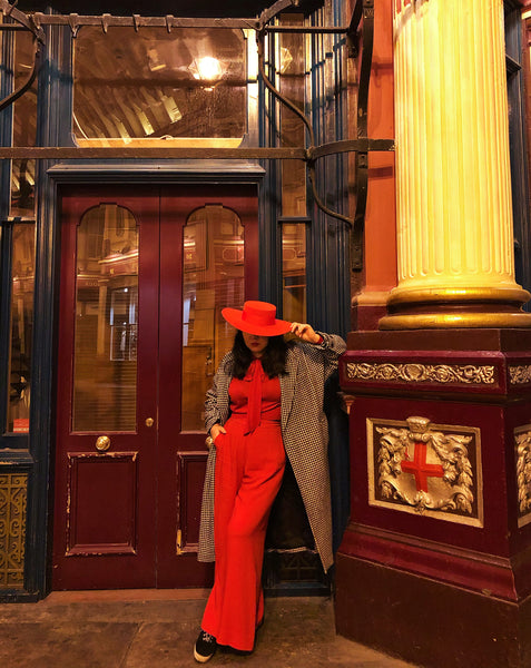 Kimberley Red Wide Brim Fur Felt Hat