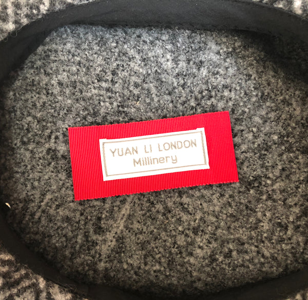 Leopard Wool Beret Grey
