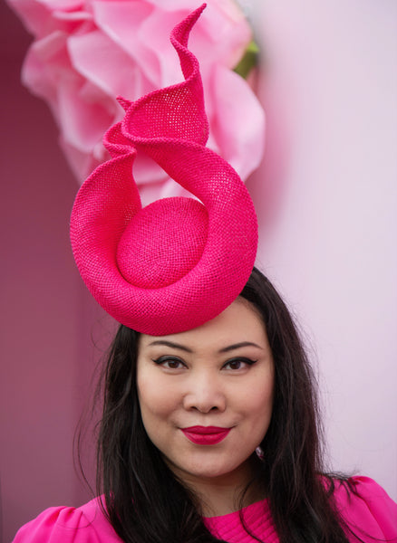Minna Pink Flame Fascinator