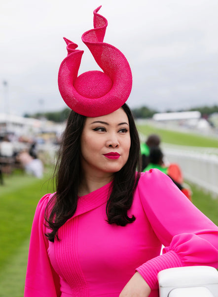 Minna Pink Flame Fascinator