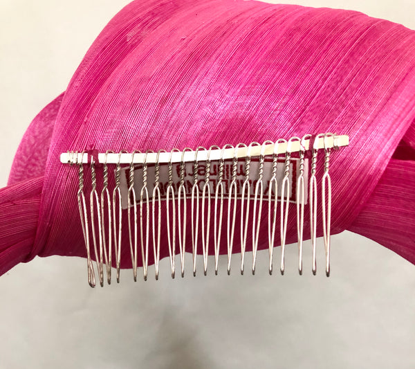 Neon Pink Silk Abaca Turban Headband