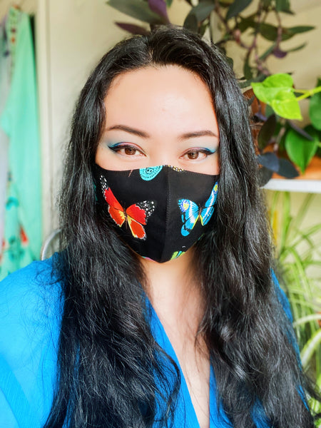 Novelty Butterflies Print B Cotton Face Cover