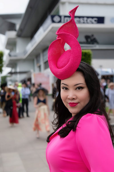 Minna Pink Flame Fascinator