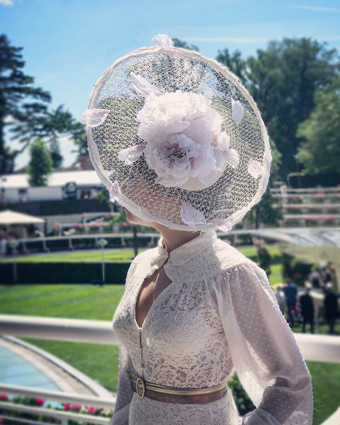 Peony Dream Silk Flowers Saucer Hat