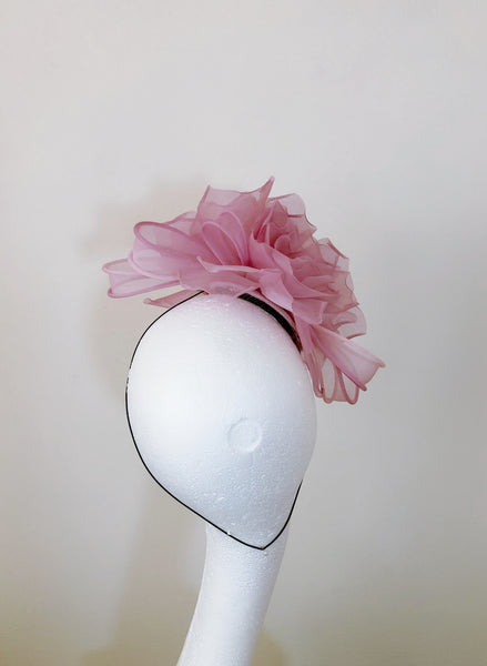 Lila Soft Pink Rose Flower Fascinator