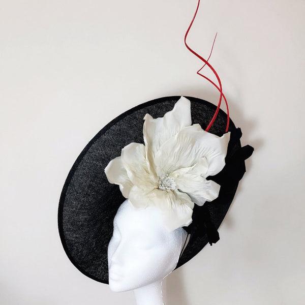 Lady Noir Black White Portrait Hat