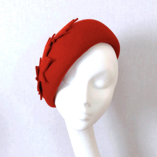 Autumn Leaves Beret Hat Forest Green
