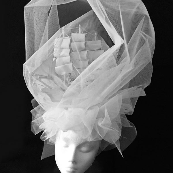 Marie Antoinette Black / White Ghost Ship Headdress