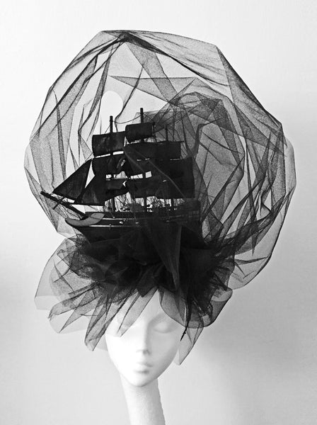 Marie Antoinette Black Ghost Ship Headdress