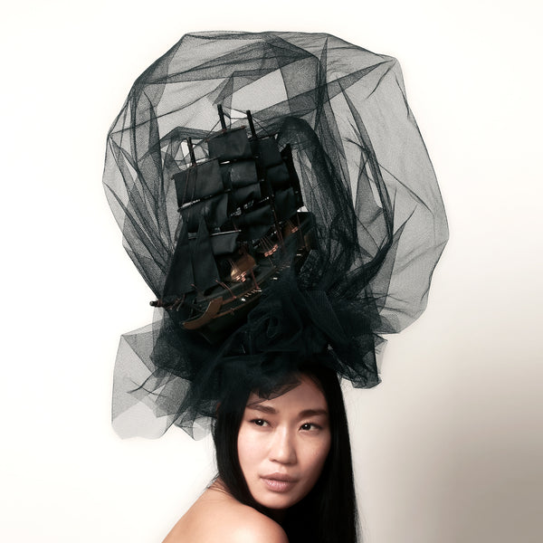 Marie Antoinette Black / White Ghost Ship Headdress