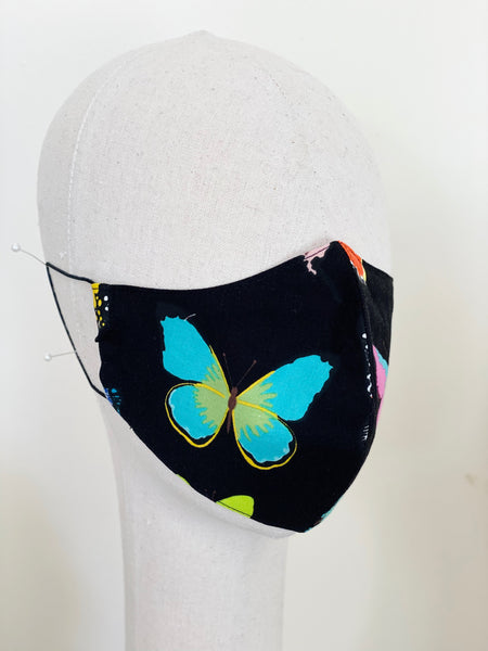 Novelty Butterflies Print A Cotton Face Cover