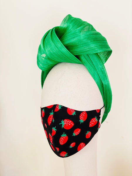 Sweet Strawberry Print Cotton Face Mask Cover