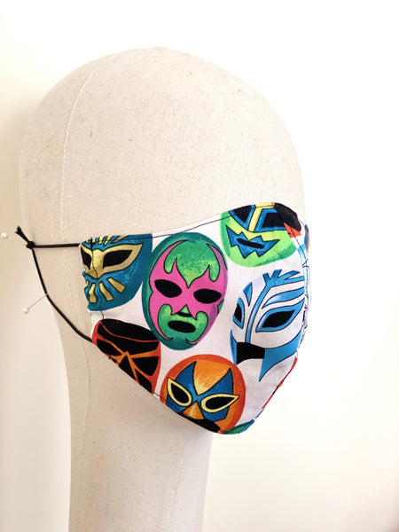 Mexican Lucha Libre Mask Print Cotton Face Mask
