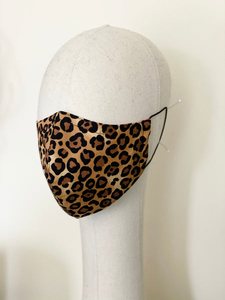 Premium Reversible Leopard Print & Pink Cotton Face Mask