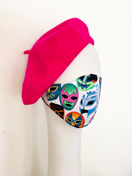 Mexican Lucha Libre Mask Print Cotton Face Mask