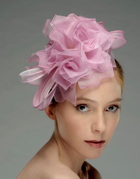 Lila Soft Pink Rose Flower Fascinator