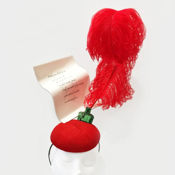 Love Poem and Quill Fascinator